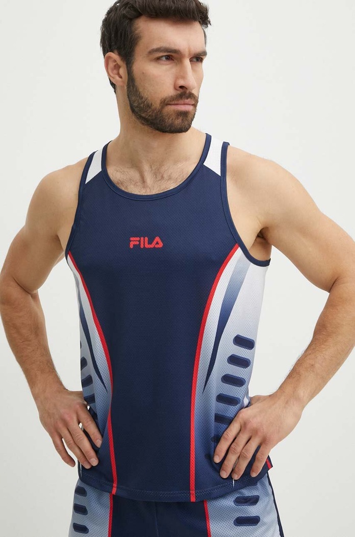 Kratka majica za tek Fila Riez Vzorčasti mornarsko modra FAM0637