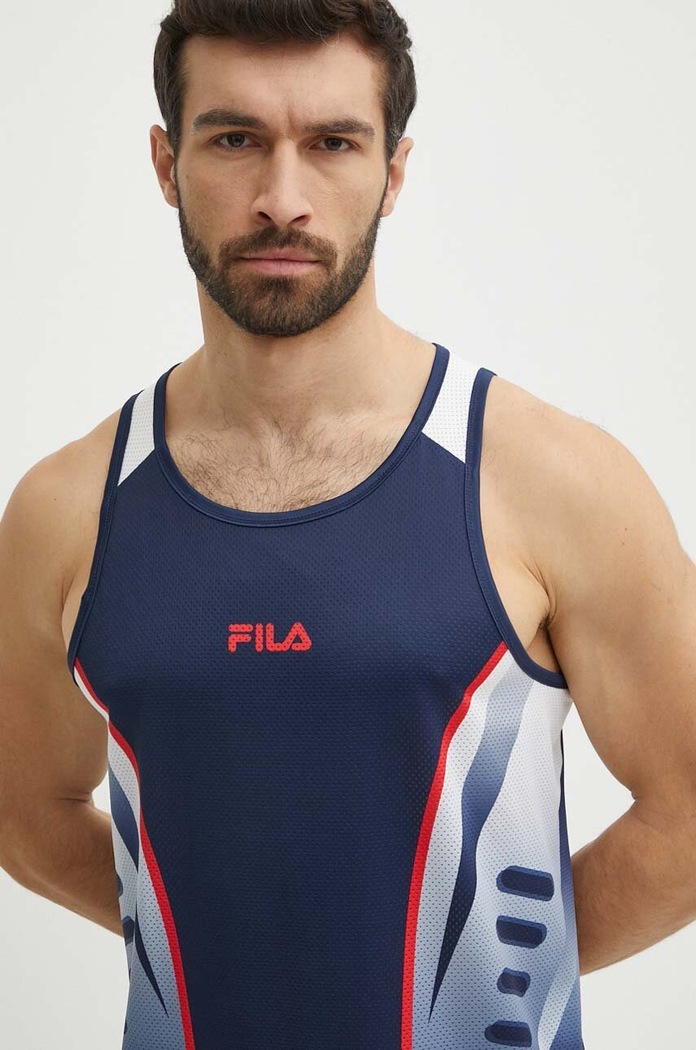 Kratka majica za tek Fila Riez mornarsko modra FAM0637