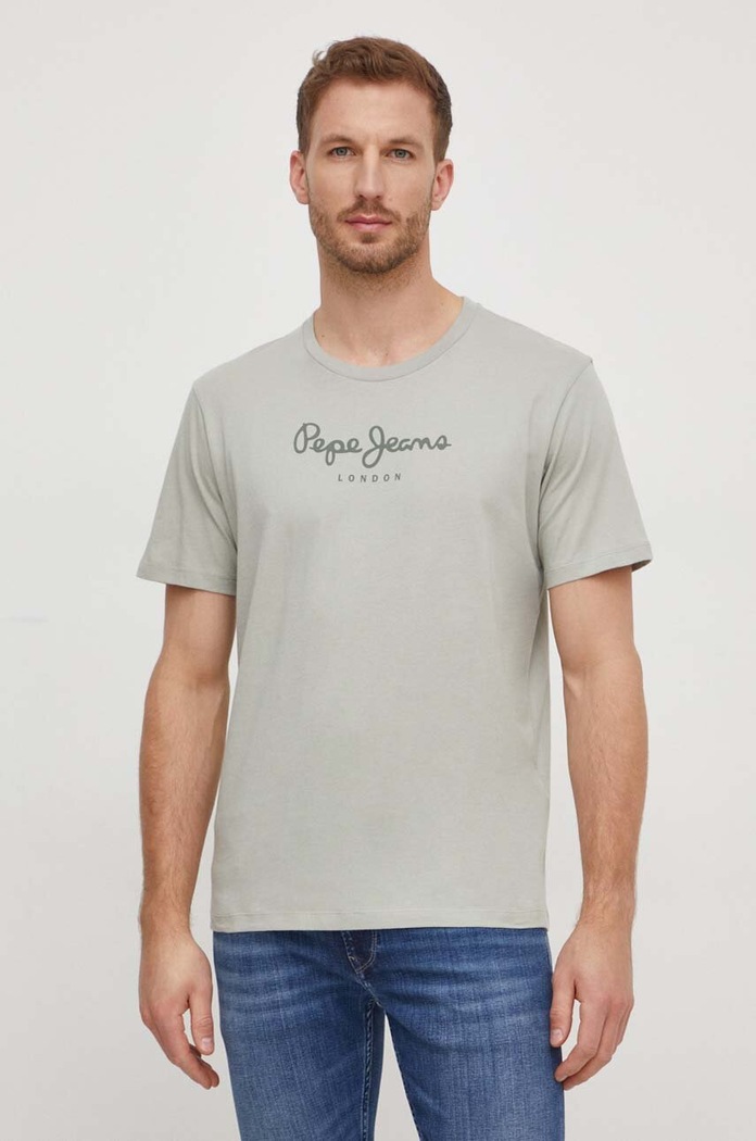 Bavlněné tričko Pepe Jeans Eggo N potisk zelená PM508208
