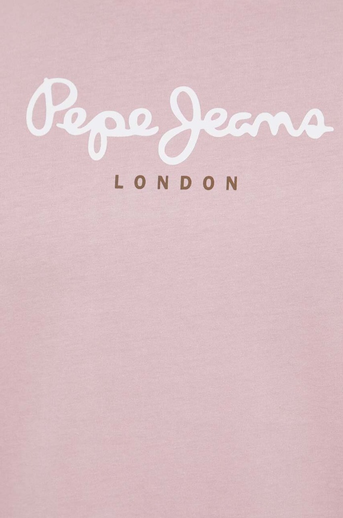 Pepe Jeans T-shirt męski bawełniany EGGO N PM508208 różowy