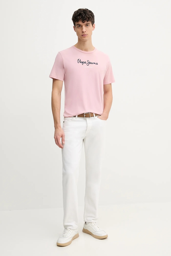 Pamučna majica Pepe Jeans Eggo PM508208 roza SS25