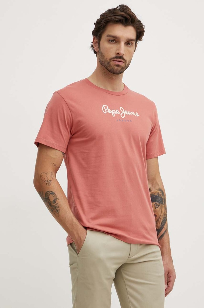 Pepe Jeans tričko pánské bavlněné EGGO N červená PM508208