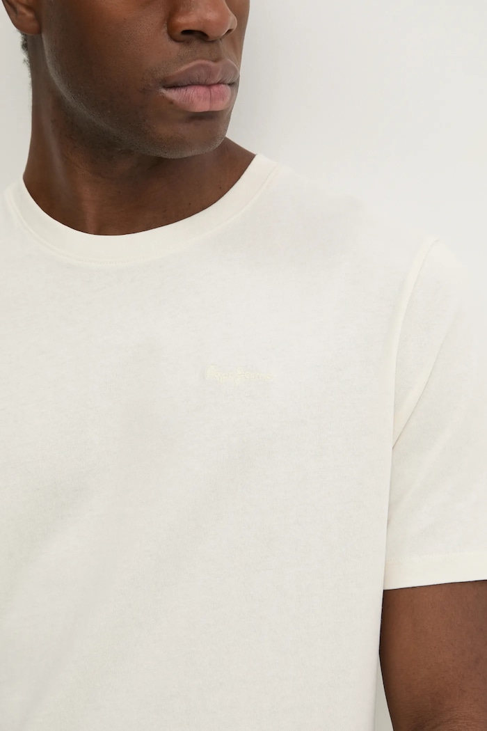 T-shirt bawełniany Connor Pepe Jeans beżowy PM509206