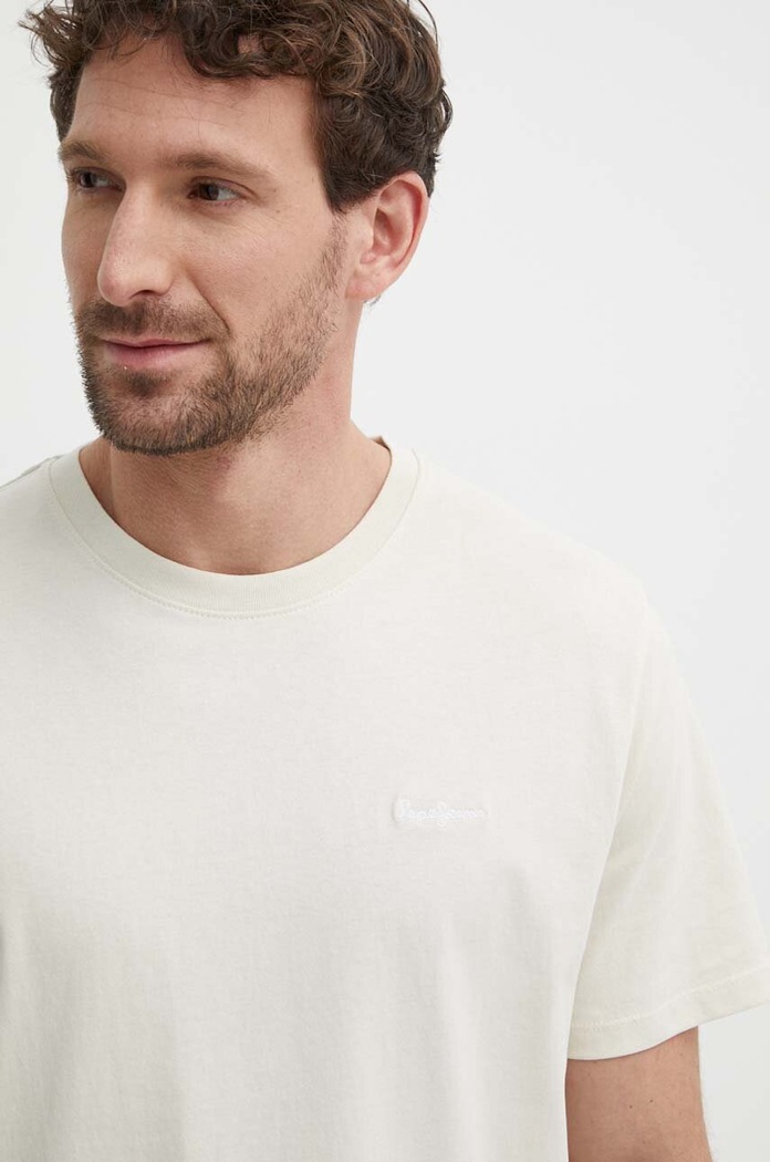 Pamučna majica Pepe Jeans Connor bež PM509206