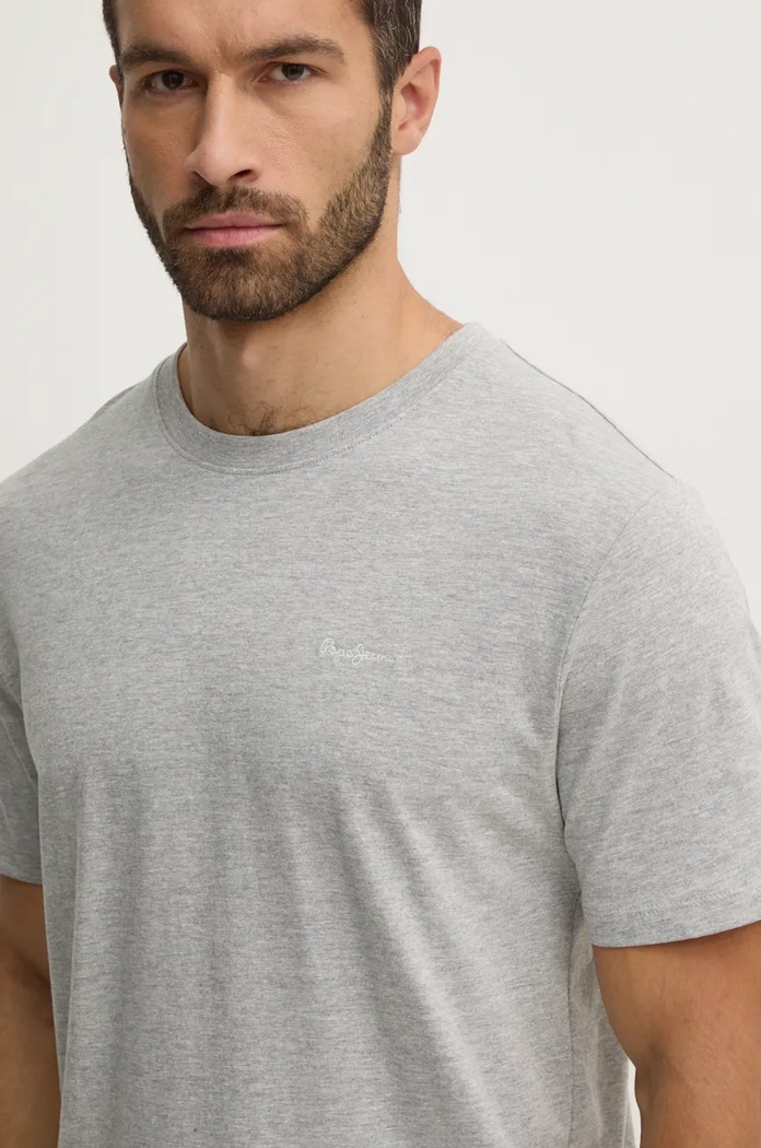 Pepe Jeans tricou din bumbac Connor gri PM509206