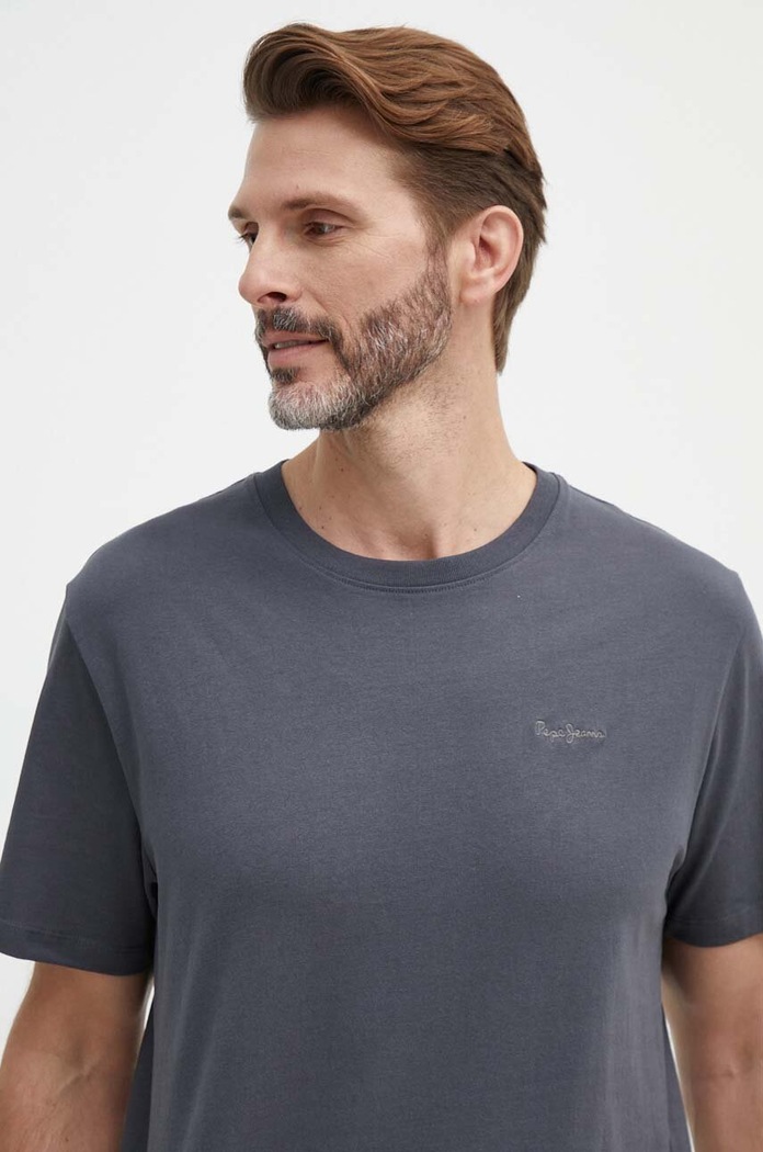 Pepe Jeans t-shirt bawełniany Connor bawełna szary PM509206