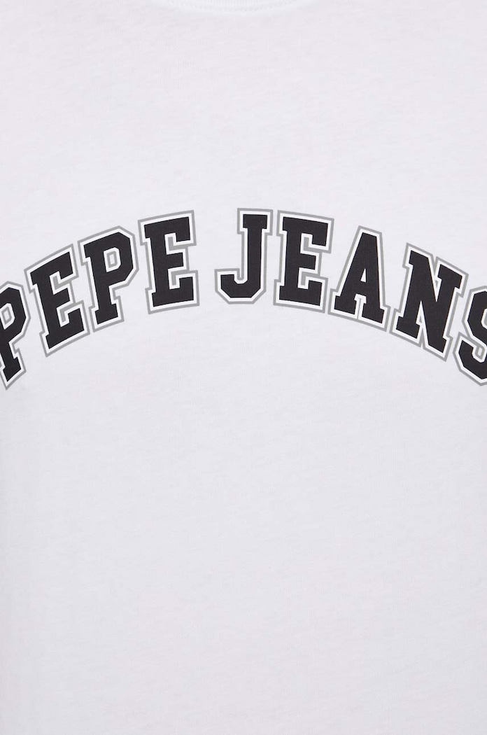 Bavlnené tričko Pepe Jeans CLEMENT PM509220 biela