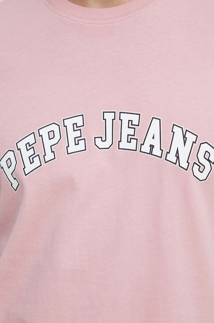 Pamučna majica Pepe Jeans CLEMENT PM509220 roza