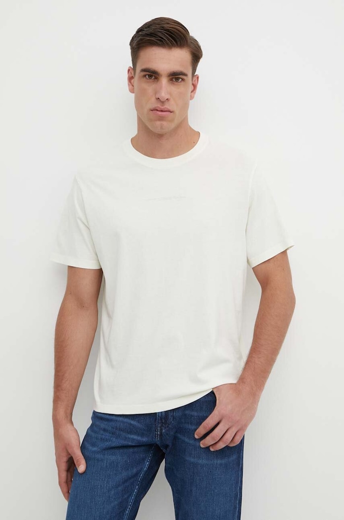 Pamučna majica Pepe Jeans Dave Tee Planet friendly zlatna PM509231