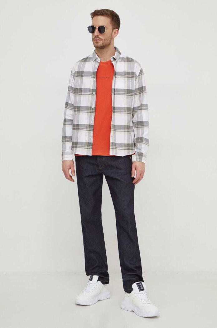 Pepe Jeans t-shirt bawełniany Dave Tee PM509231 pomarańczowy SS24