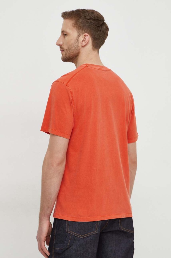 Odzież Pepe Jeans t-shirt bawełniany Dave Tee PM509231 pomarańczowy