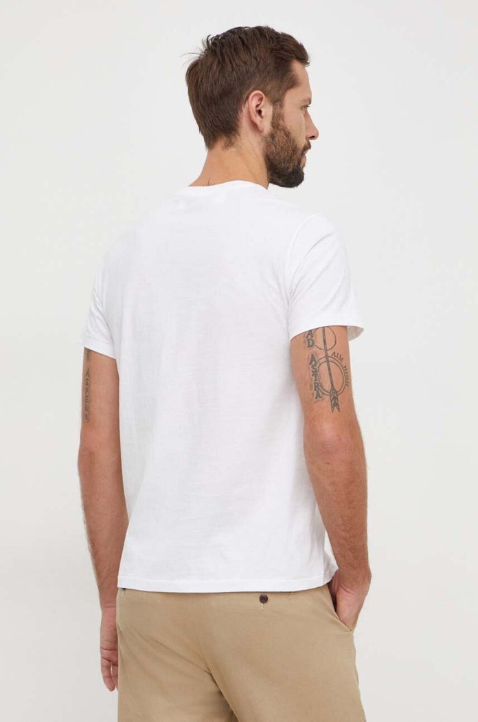 Ρούχα Βαμβακερό μπλουζάκι Polo Ralph Lauren 714931650 λευκό