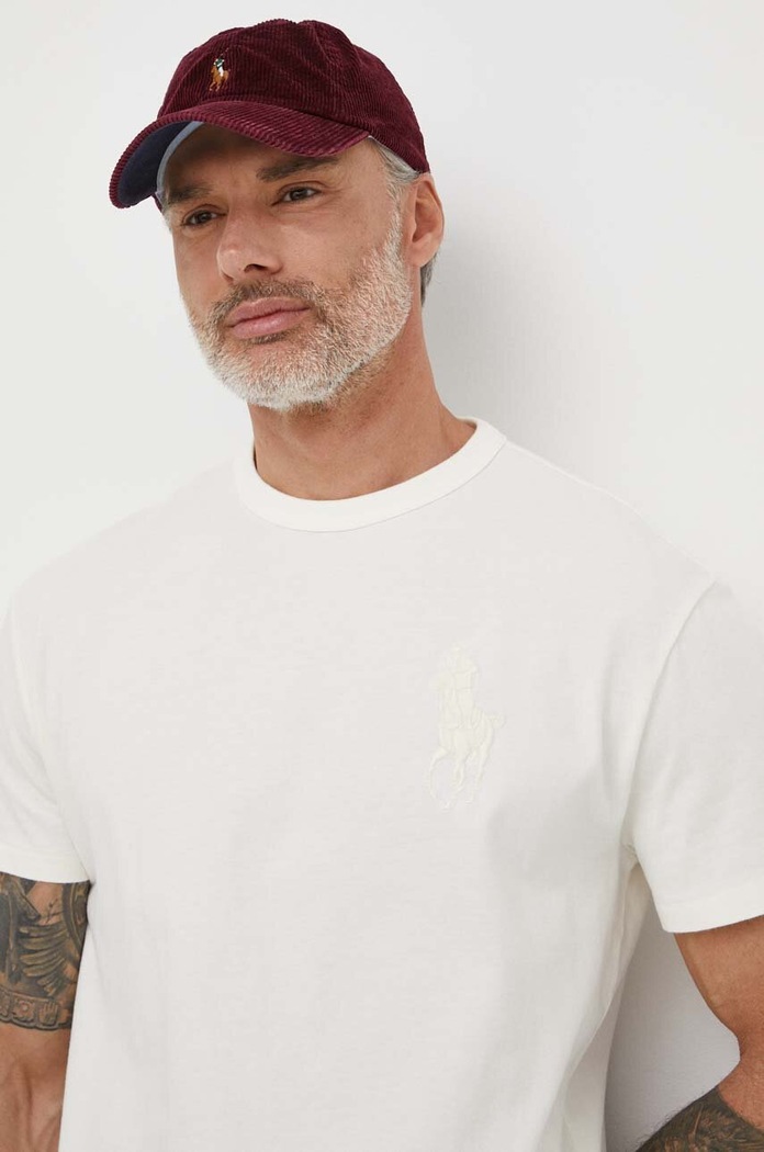 Polo Ralph Lauren tricou din bumbac 710936509 bej SS25