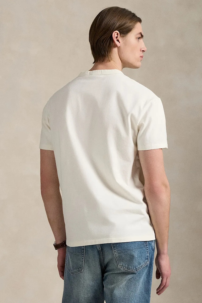 Bavlnené tričko Polo Ralph Lauren 710936509 béžová SS25