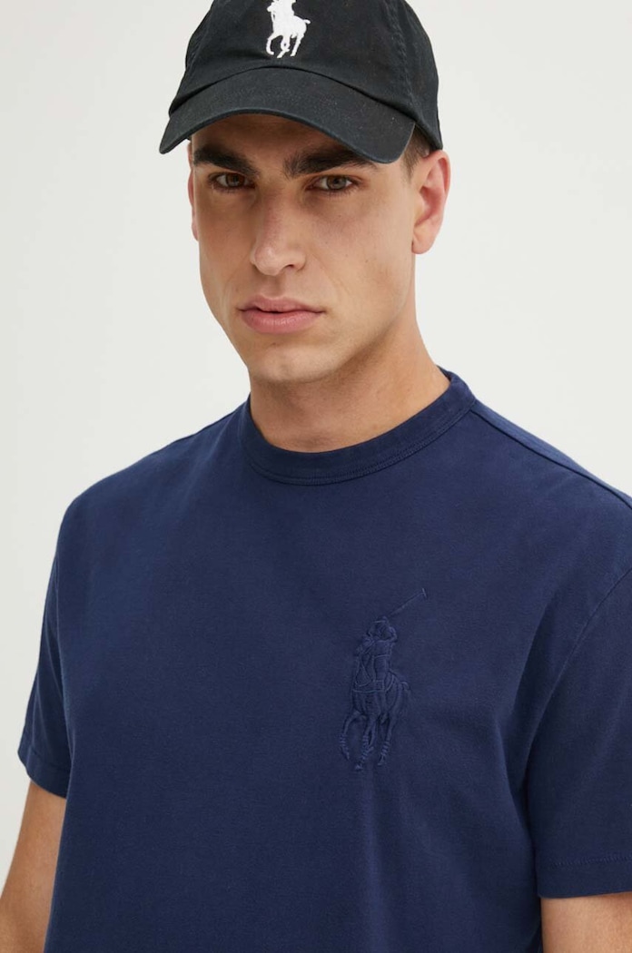 Bavlnené tričko Polo Ralph Lauren tmavomodrá 710936509