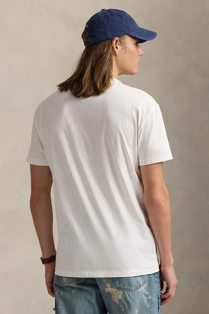 Βαμβακερό μπλουζάκι Polo Ralph Lauren 710936585 λευκό SS25