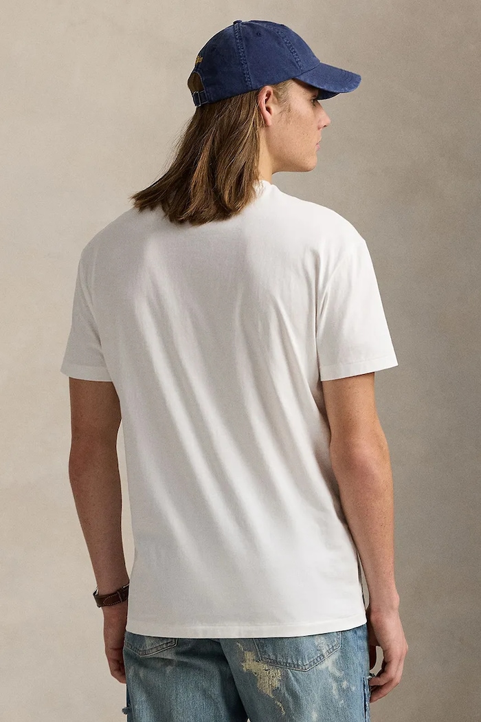Βαμβακερό μπλουζάκι Polo Ralph Lauren 710936585 λευκό SS25