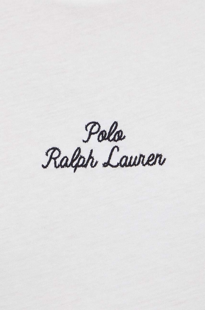 Βαμβακερό μπλουζάκι Polo Ralph Lauren 710936585 λευκό