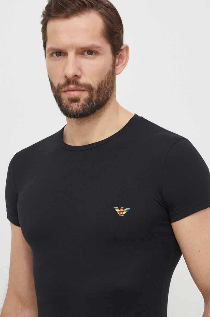 Odzież Emporio Armani Underwear t-shirt lounge 111035.4R513 czarny