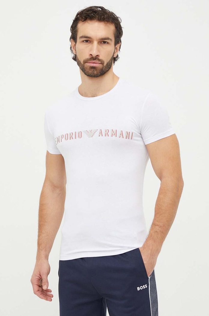 Emporio Armani Underwear t-shirt lounge z elastanem biały 111035.4R516