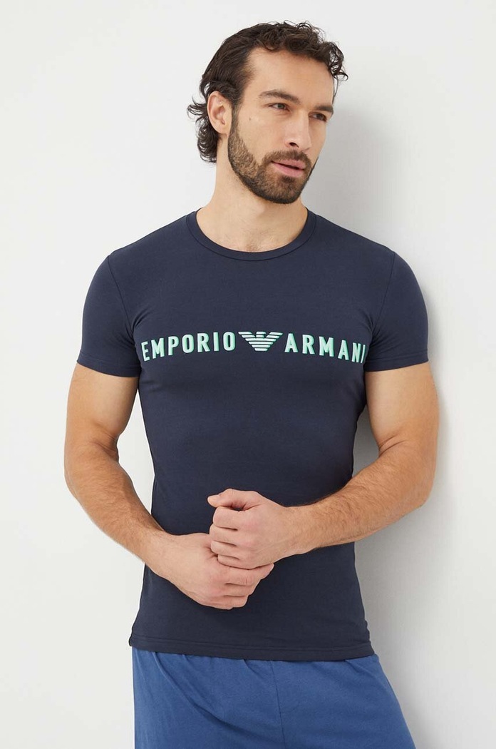 Emporio Armani Underwear tricou lounge 111035.4R516 bleumarin SS24