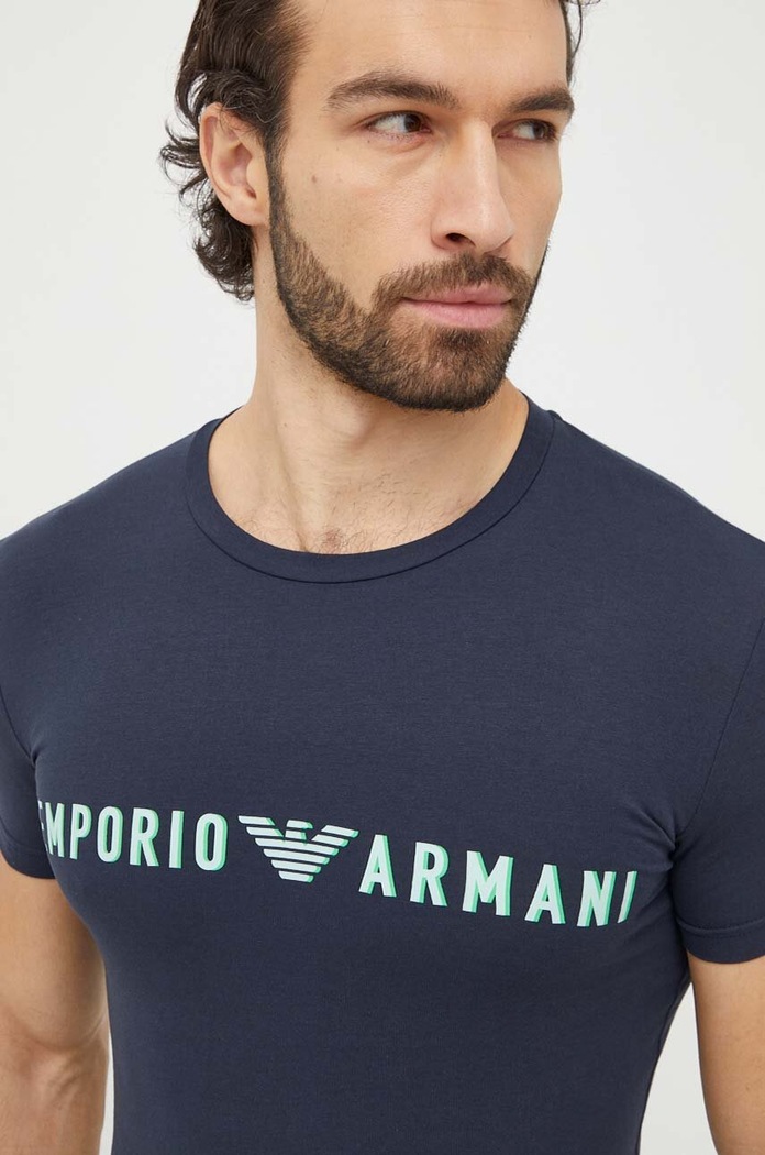 Emporio Armani Underwear tricou lounge bleumarin 111035.4R516