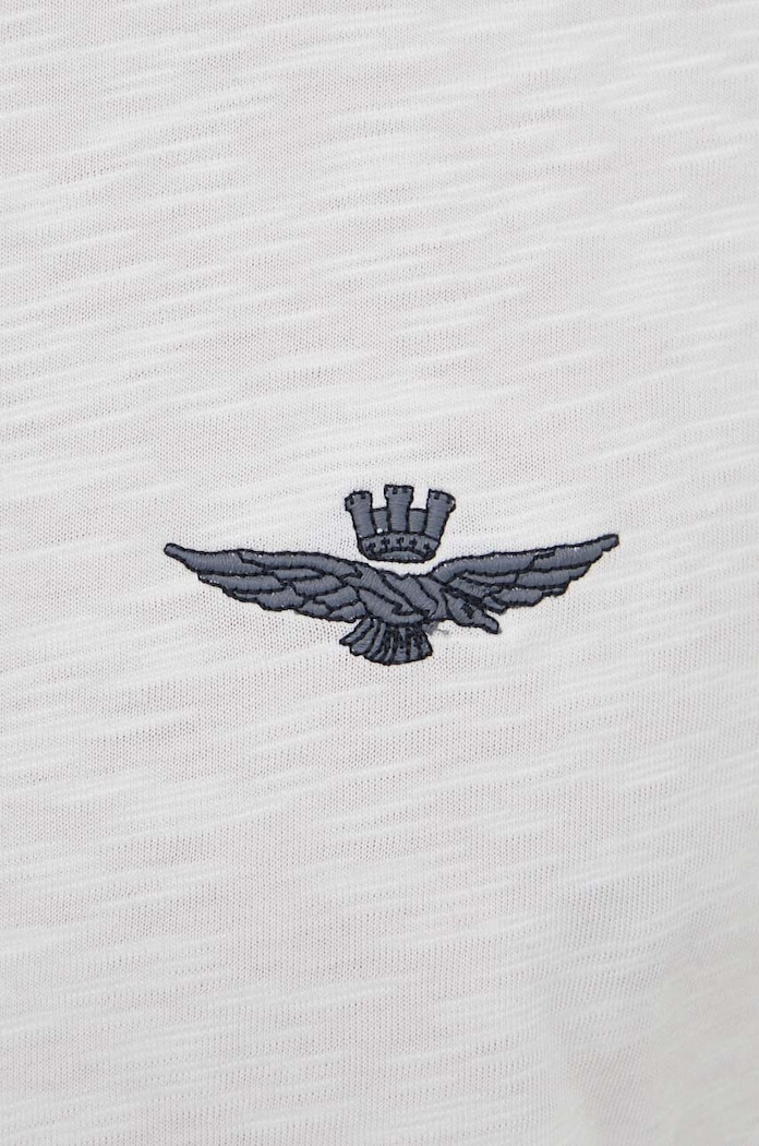 Βαμβακερό μπλουζάκι Aeronautica Militare TS2199J628 λευκό