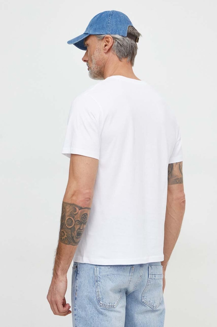 Odzież Pepe Jeans t-shirt bawełniany Clag PM509384 biały