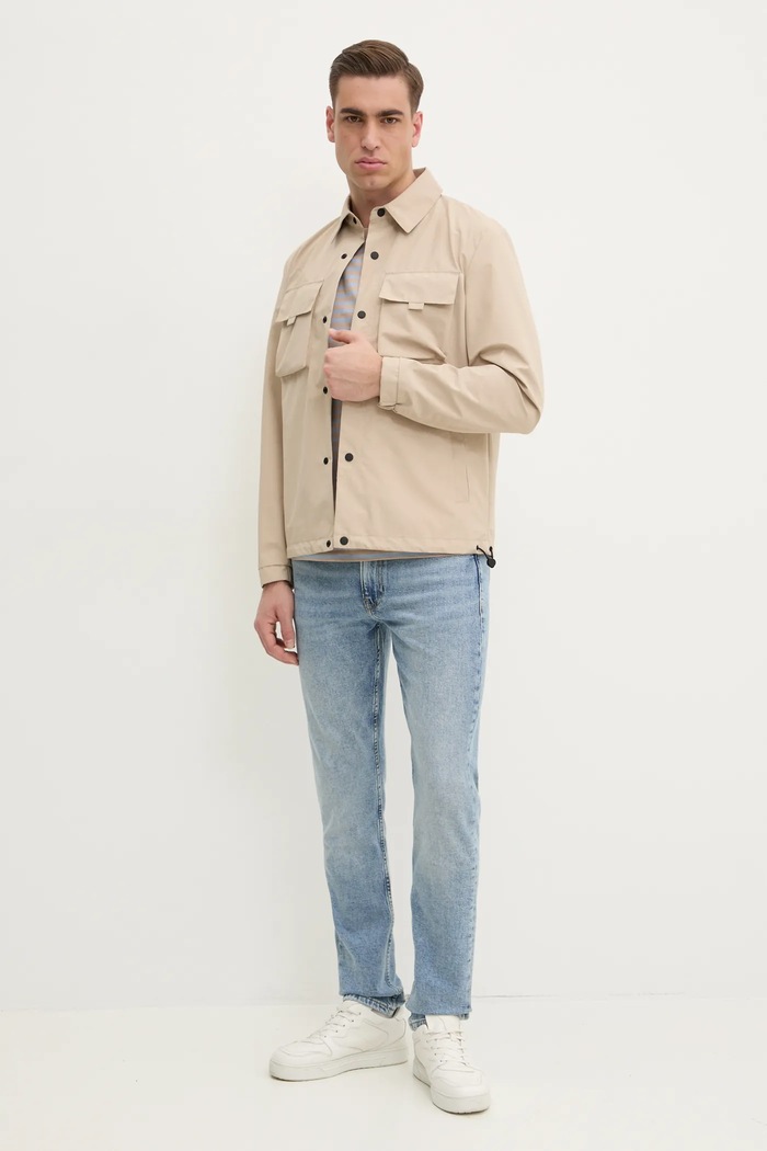 Pamučna majica Pepe Jeans PM509391 bež SS25