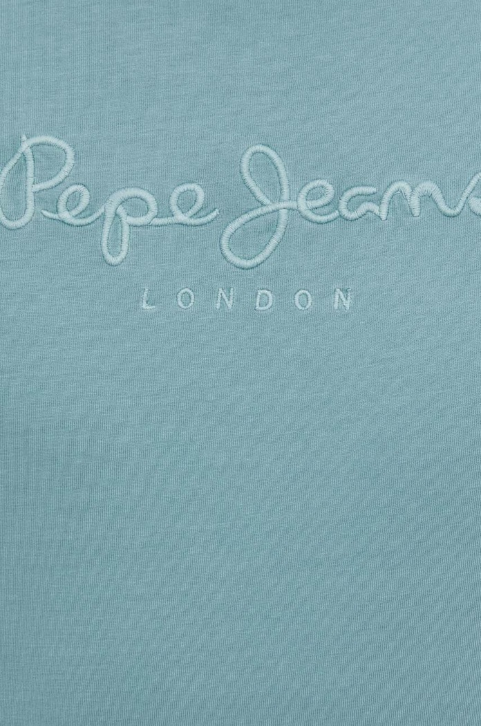 Bavlnené tričko Pepe Jeans EMB EGGO PM509418 modrá