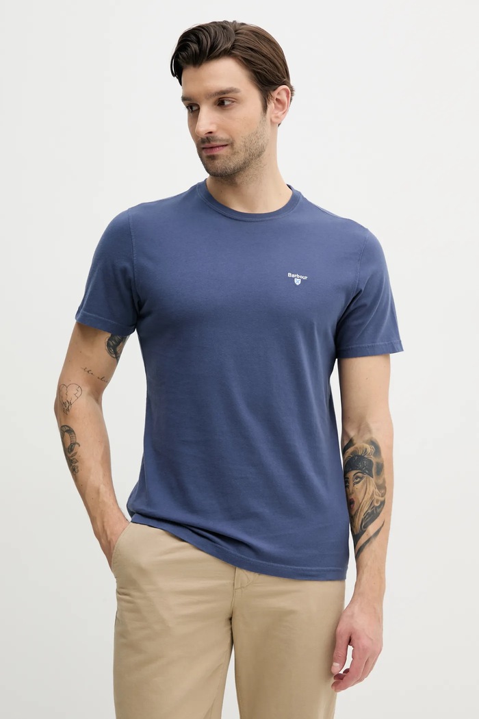 Barbour tricou bărbătesc de bumbac Essentials MTS0670 albastru SS26