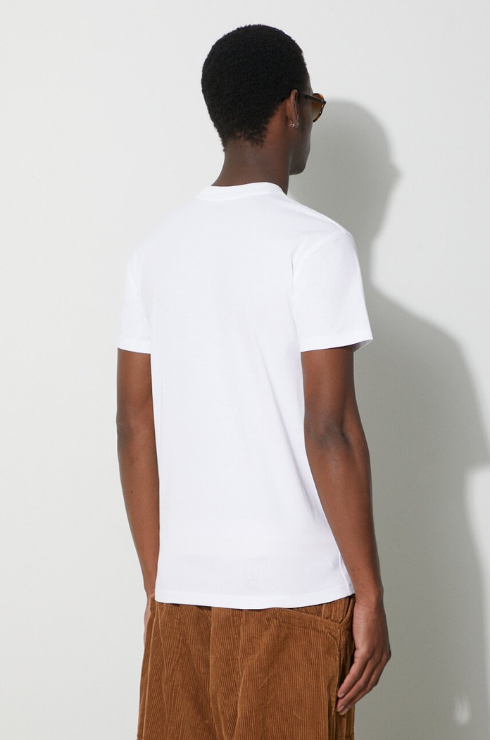 Odzież Carhartt WIP S/S American Script I029956.02XX biały