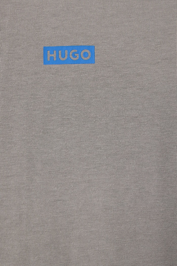 T-shirt męski bawełniany Nalono HUGO Blue szary 50509776