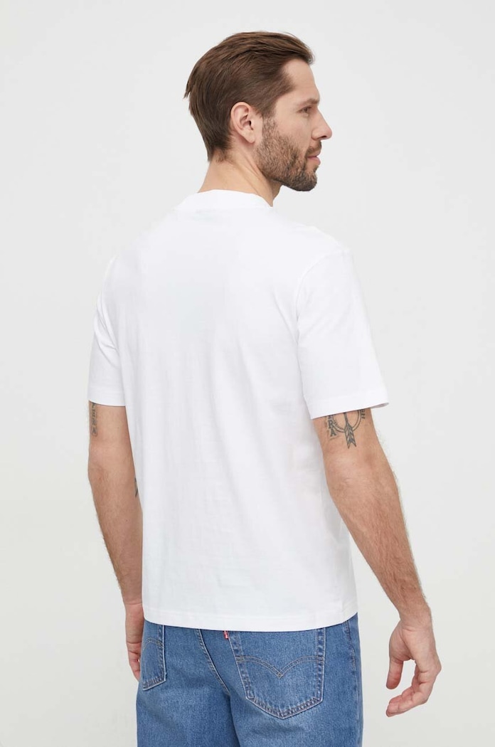 HUGO Blue tričko pánske bavlnené Nieros 50509991 biela AA00
