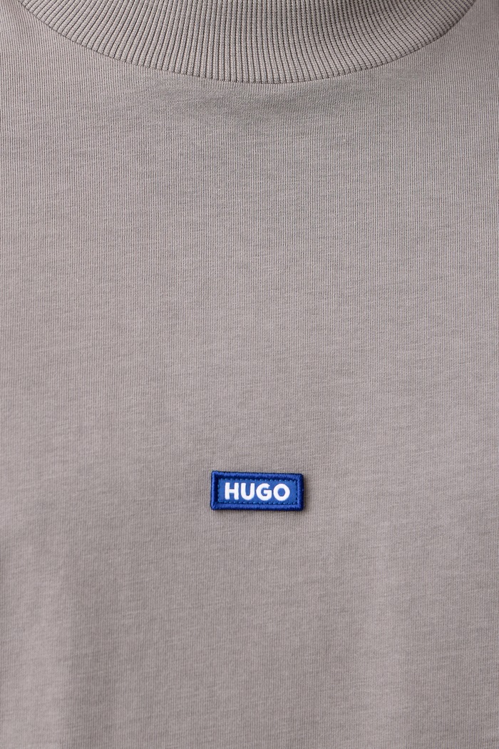 T-shirt męski bawełniany Nieros HUGO Blue szary 50509991