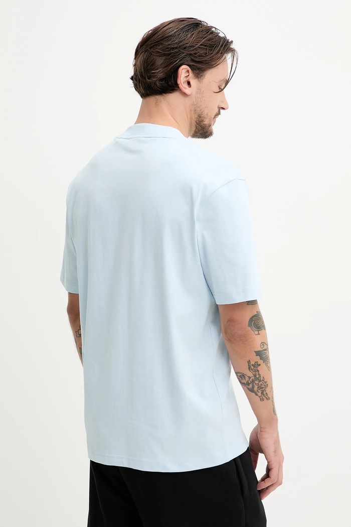 Odzież HUGO Blue T-shirt męski bawełniany Nieros 50509991 niebieski