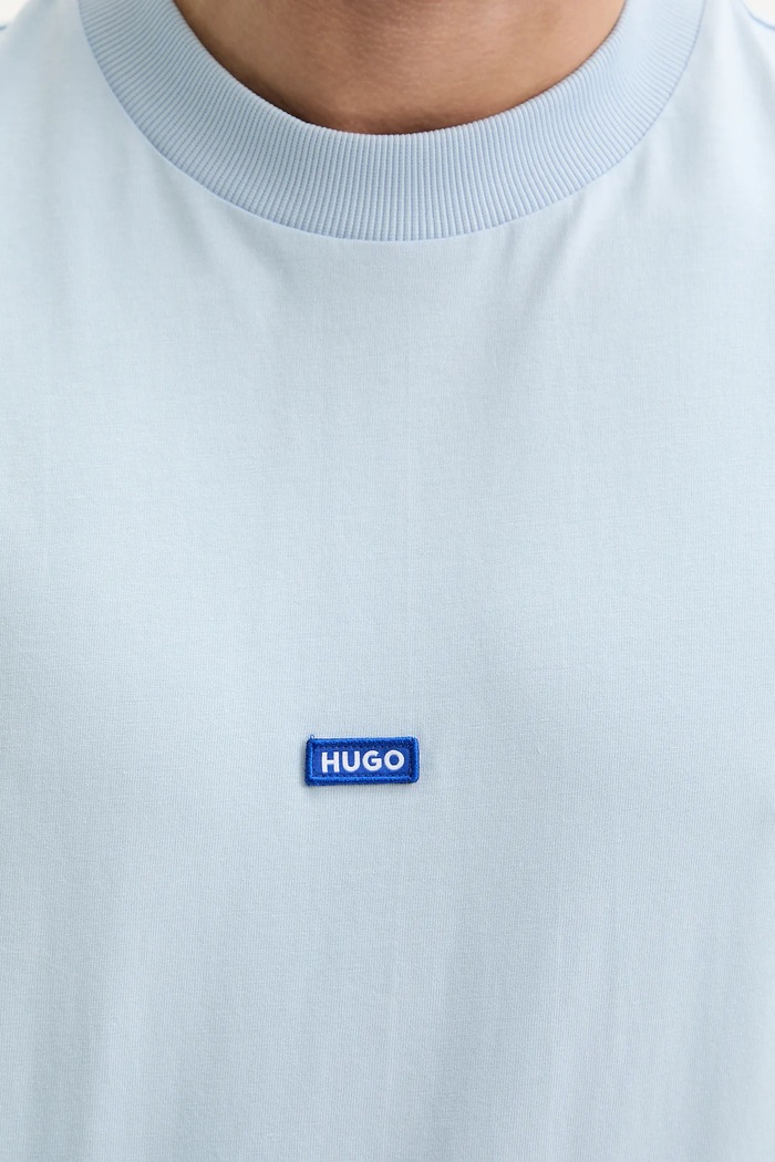 T-shirt męski bawełniany Nieros HUGO Blue niebieski 50509991