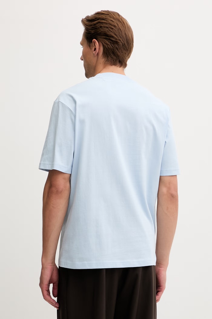Ρούχα HUGO Blue t-shirt Ανδρικό βαμβακερό Nieros 50509991 μπλε