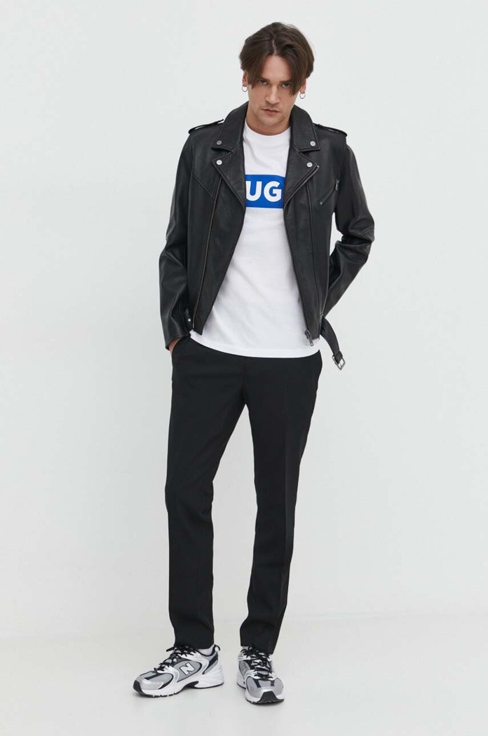 Hugo Blue t-shirt bawełniany Nico 50522376 biały AA00