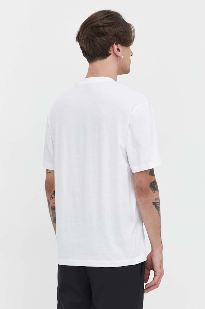 Odzież Hugo Blue t-shirt bawełniany Nico 50522376 biały