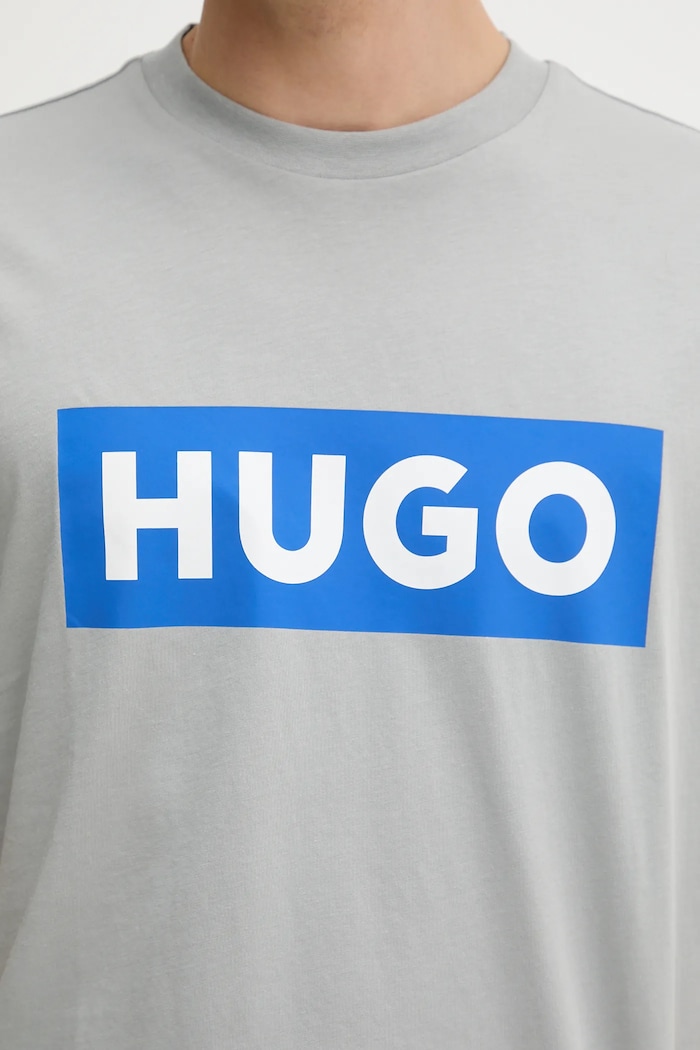 Hugo Blue pamut póló 50522376 szürke