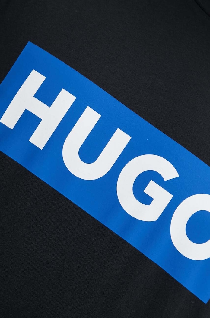 Hugo Blue t-shirt bawełniany Nico 50522376 czarny