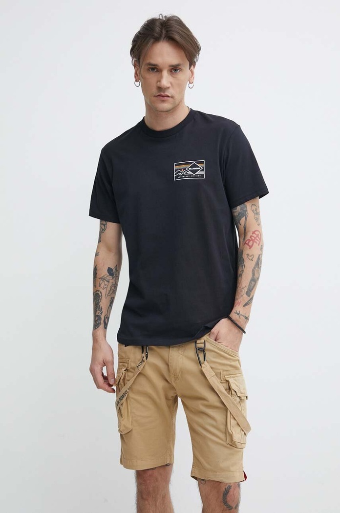 Billabong t-shirt bawełniany Adventure Division nadruk czarny ABYZT02299