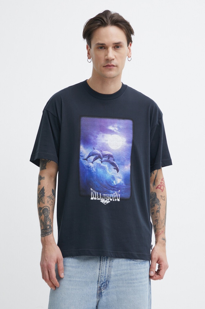 Billabong t-shirt bawełniany nadruk czarny ABYZT02283