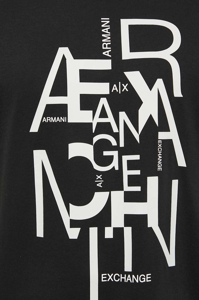 Armani Exchange t-shirt bawełniany 3DZTAA.ZJA5Z czarny