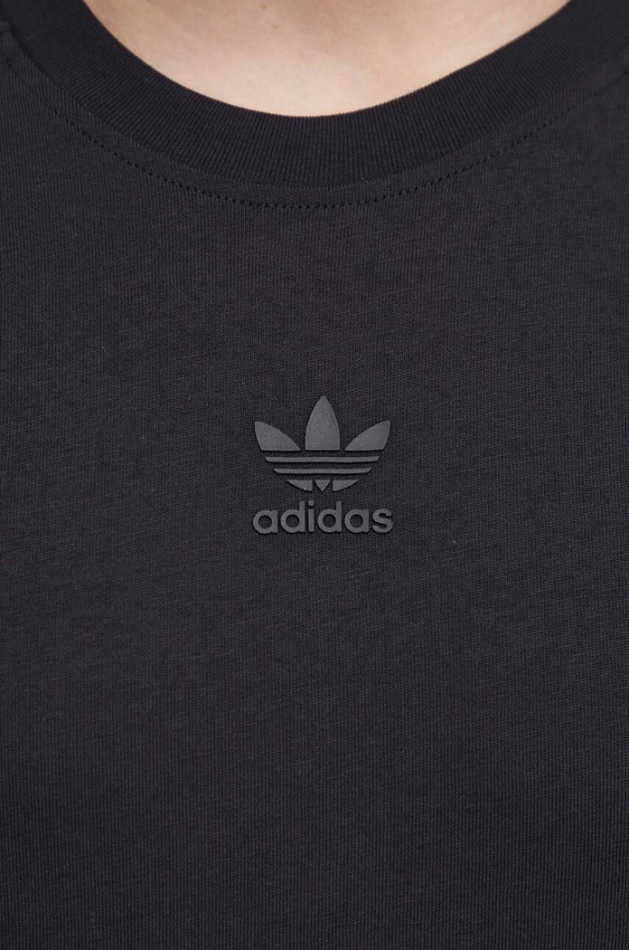 Βαμβακερό μπλουζάκι adidas Originals IR9450 μαύρο
