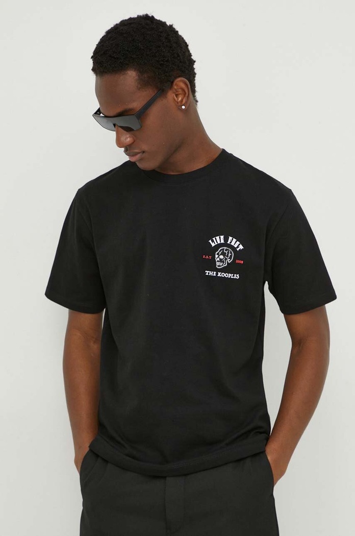 Tričko The Kooples černá HTSC28018K