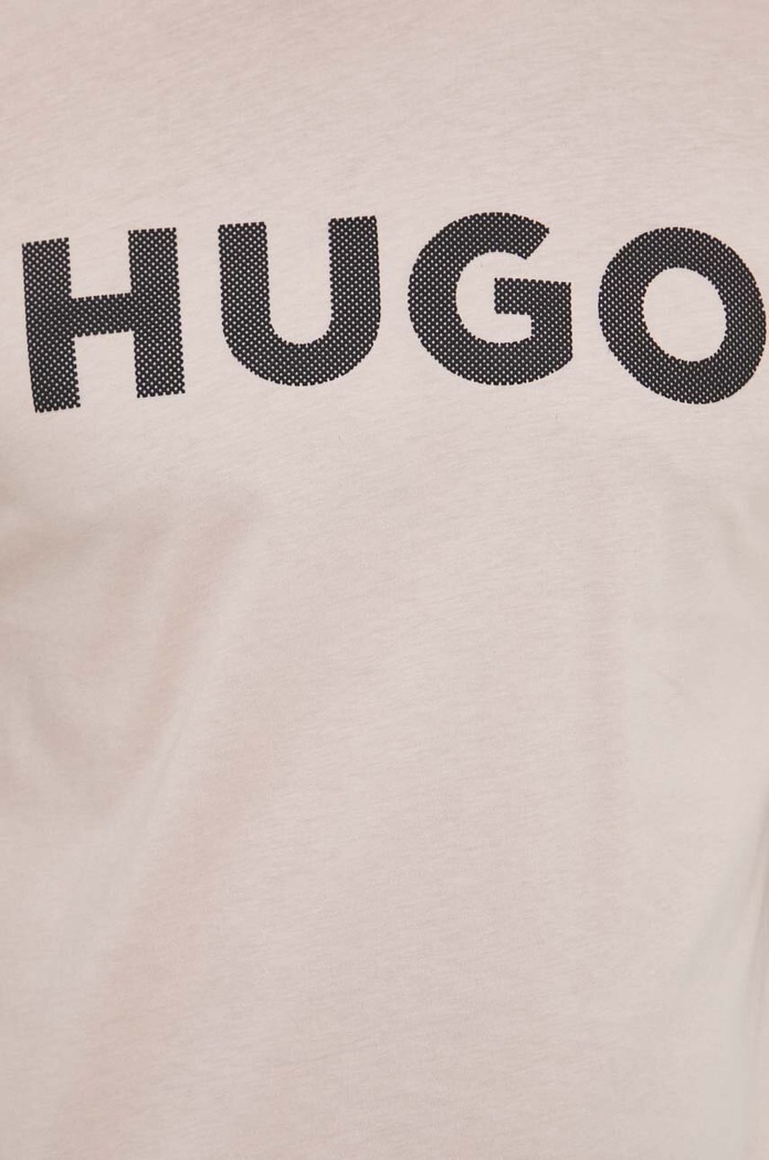 HUGO t-shirt bawełniany różowy 50513309