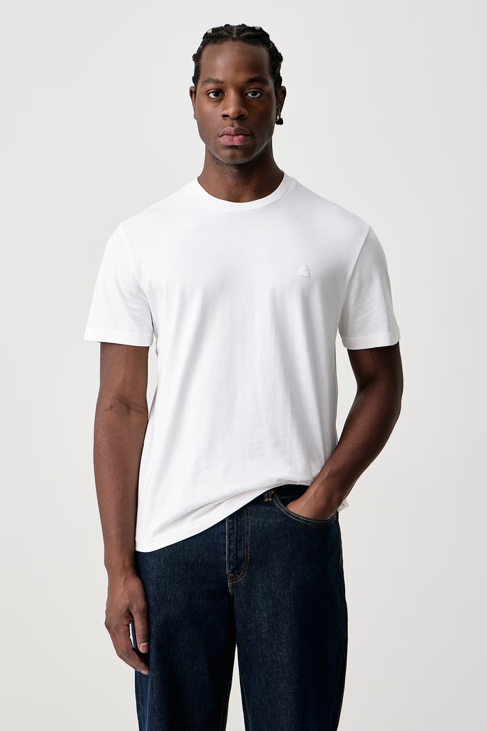 United Colors of Benetton T-shirt męski bawełniany biały 3MI5J1AF7