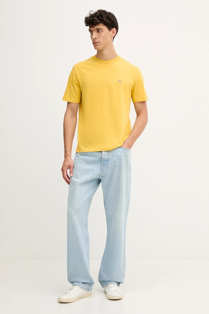 Βαμβακερό μπλουζάκι United Colors of Benetton 3MI5J1AF7 κίτρινο SS26